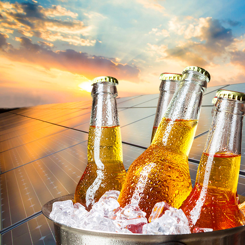 Sabe qual a combinação de energia limpa com cerveja gelada?